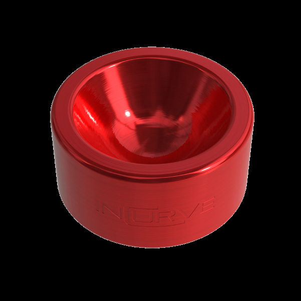 Incurve Brushed Candy Red Gloss Clear wheel finish swatch